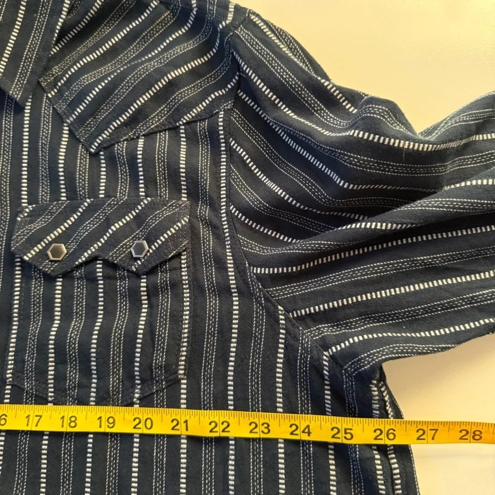 MOONSHINE SPIRIT MEN'S RECORD DEAL STRIPED LONG SLEEVE SNAP WESTERN SHIRT XXL